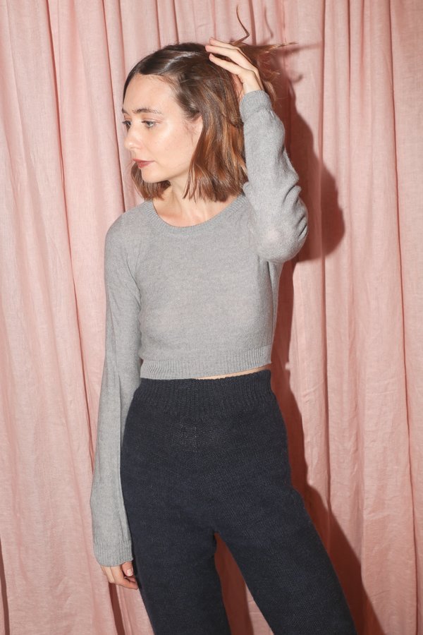 Baserange Kyro Pullover in Grey Melange Baserange Kyro Pullover in Grey Melange