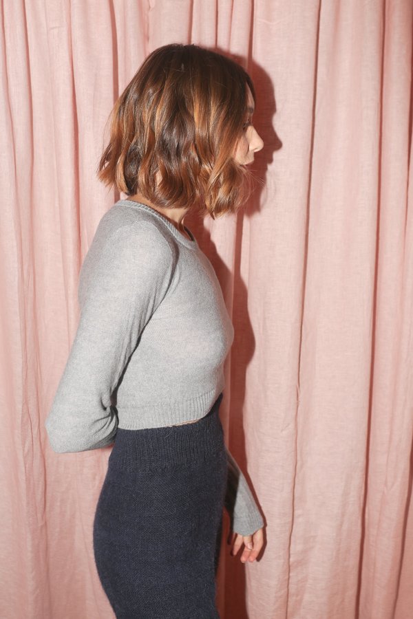 Baserange Kyro Pullover in Grey Melange Baserange Kyro Pullover in Grey Melange