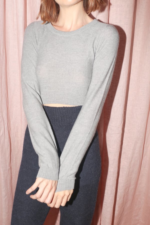 Baserange Kyro Pullover in Grey Melange Baserange Kyro Pullover in Grey Melange