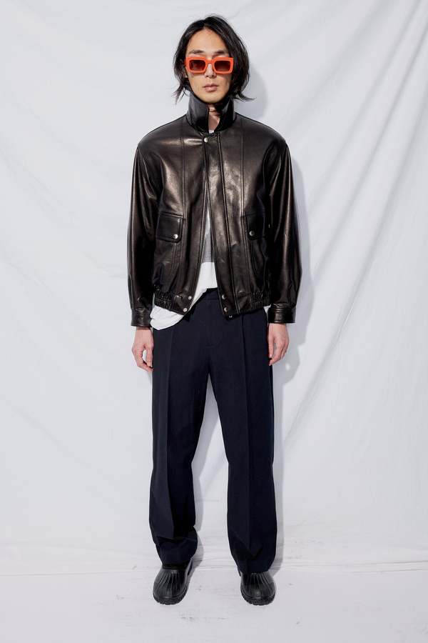 DUNST Oversized Vintage Leather Blouson - Black | Garmentory