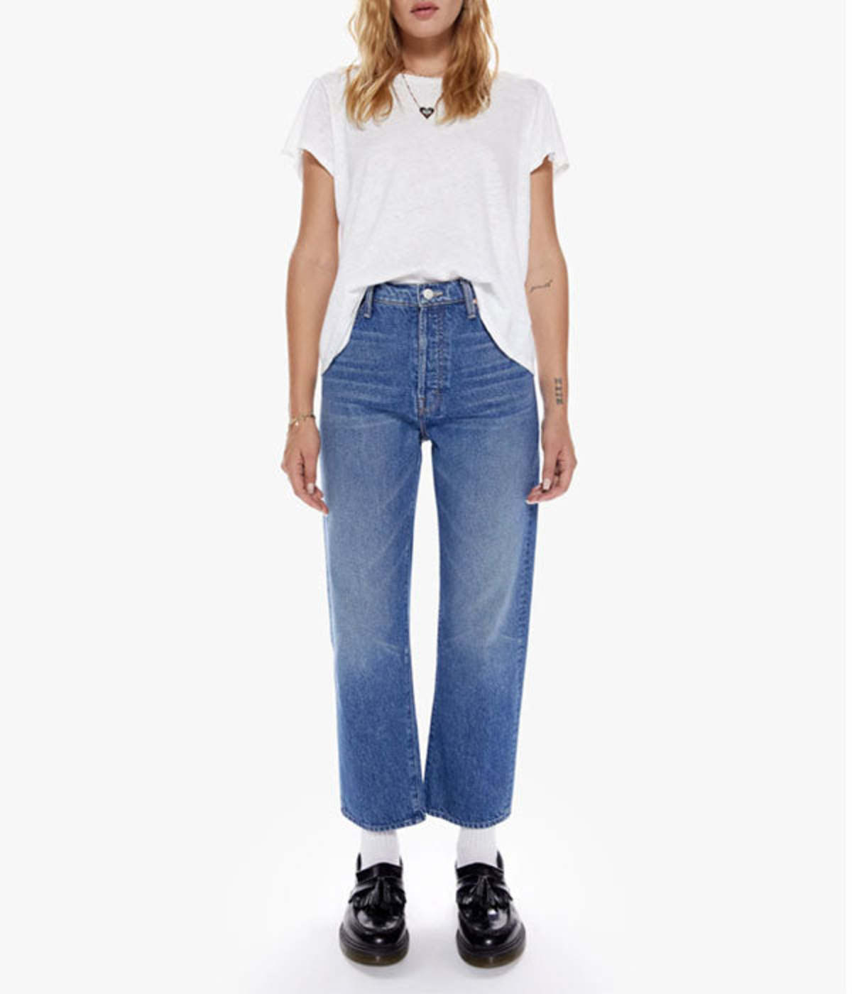 Mother Denim The Ditcher Crop- Running with Scissors main image 0