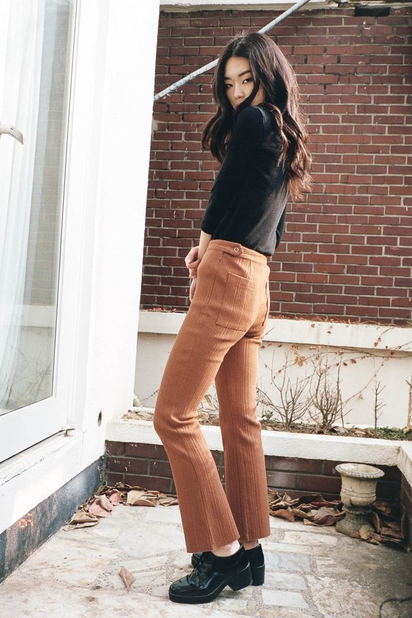 Side Party Dalston Textured Kick Flare Pants Side Party Dalston Textured Kick Flare Pants