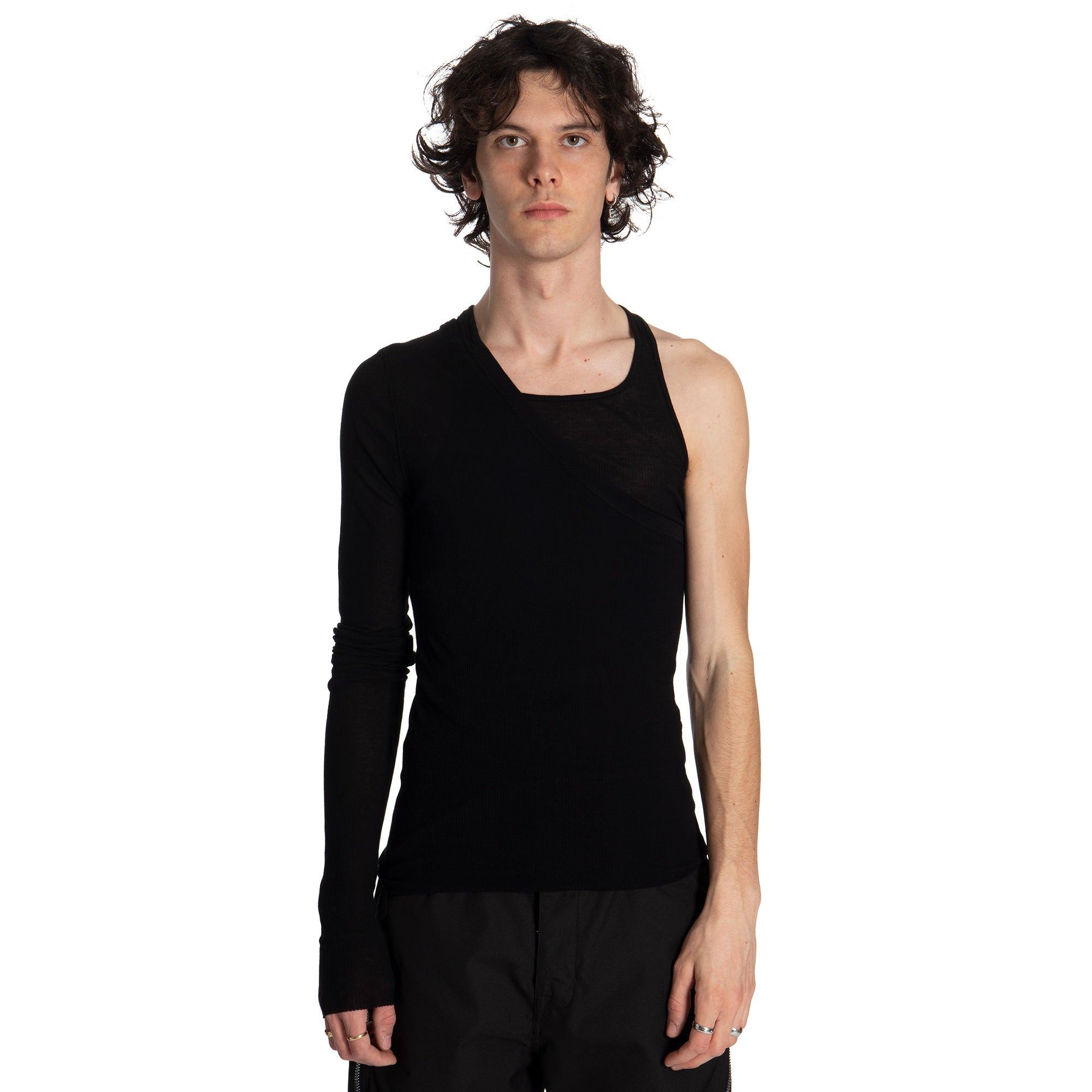 Rick Owens Ziggy Banana Tank - Black | Garmentory