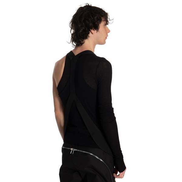 リックオウエンス  RO01C5209-MR 2WAYジギーバナナタンクトップ レディース 40 Rick Owens Ziggy Banana Tank Top | Black | FARFETCH