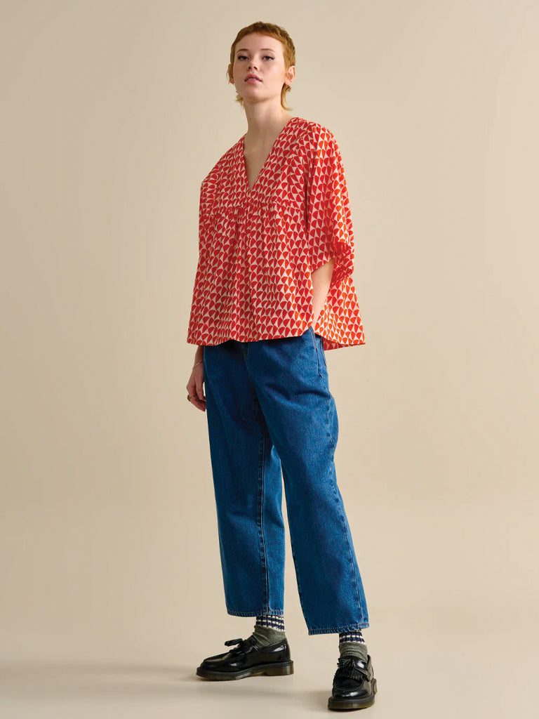 Wilma Blouse in Denim by Bellerose - Last Ones In Stock - UK 6-10 (EU 34-38)