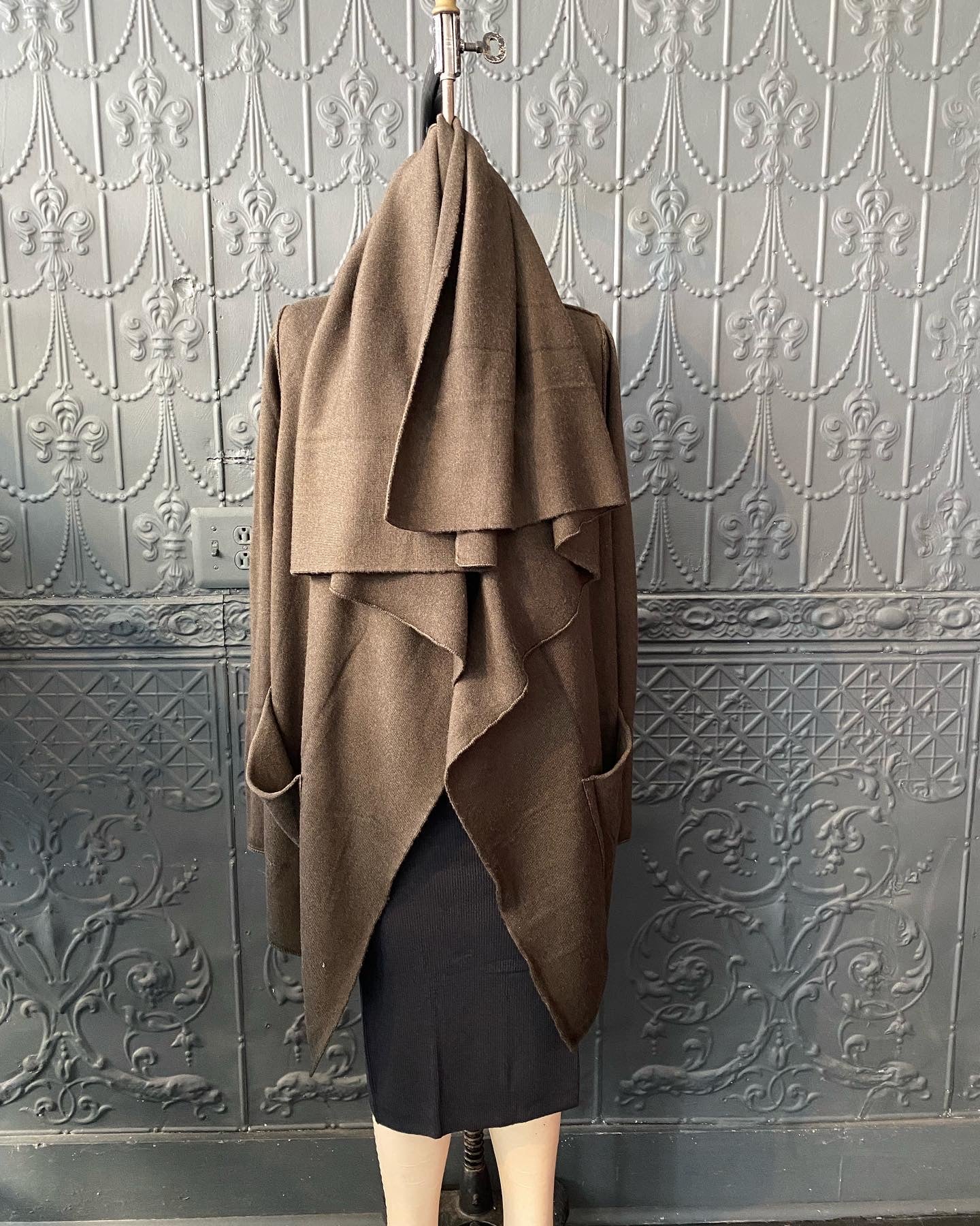 Lars Andersson Blanket Coat Dark Brown Khaki Garmentory