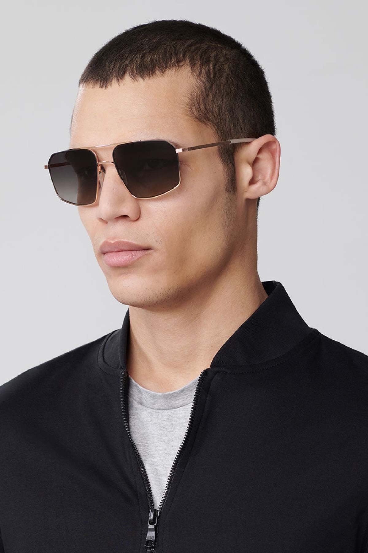 Krewe Avery Sunglasses Krewe Austin Sunglasses - 18K Titanium + Venezia Amber  main image 3