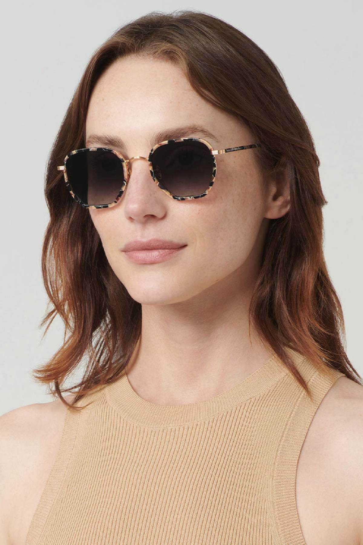 Krewe Pascal Sunglasses - 18K Titanium/Crema | Garmentory