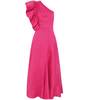 Aje Bonjour Asymmetric Midi Dress - Fuchsia - Thumbnail 1