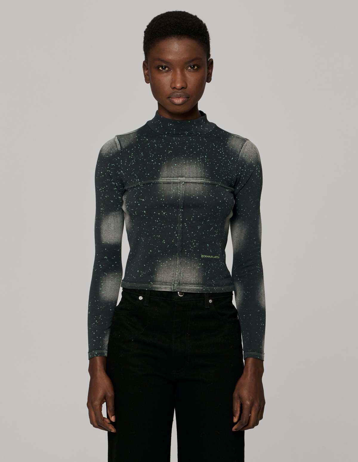 Eckhaus Latta Lapped Baby Turtleneck Laser Garmentory