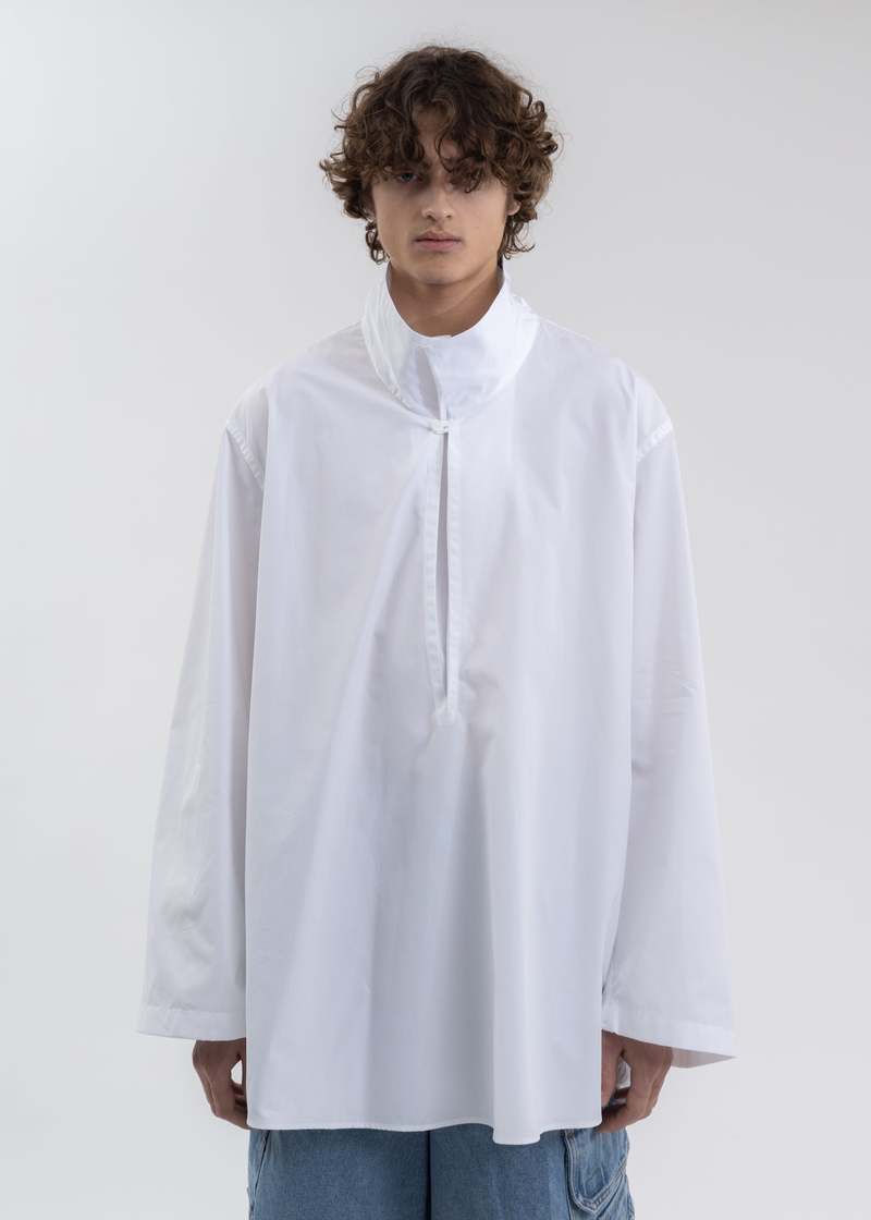 Hed Mayner Extended-collar Shirt - White | Garmentory