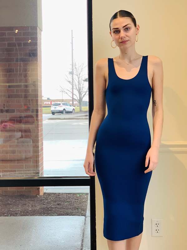 Cali Dreaming Body Dress - Navy Blue | Garmentory