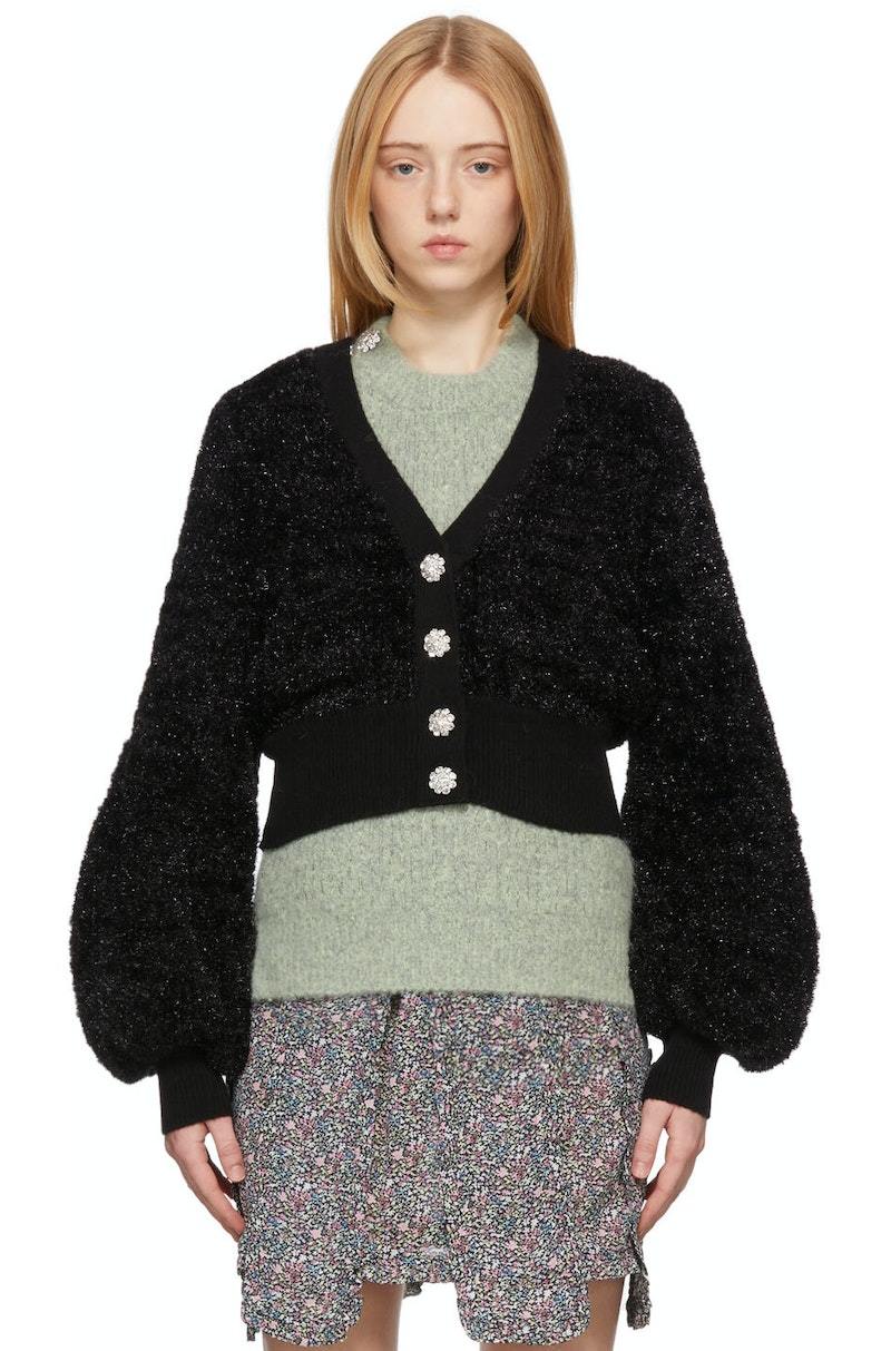 GANNI(ガニー) SPARKLE KNIT BLA CARDIGAN S GANNI(ガニー) SPARKLE KNIT BLA CARDIGAN S GANNI speckle-knit