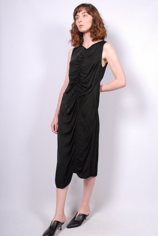 Raquel Allegra Gathered Maxi Dress - Black Raquel Allegra Gathered Maxi Dress - Black