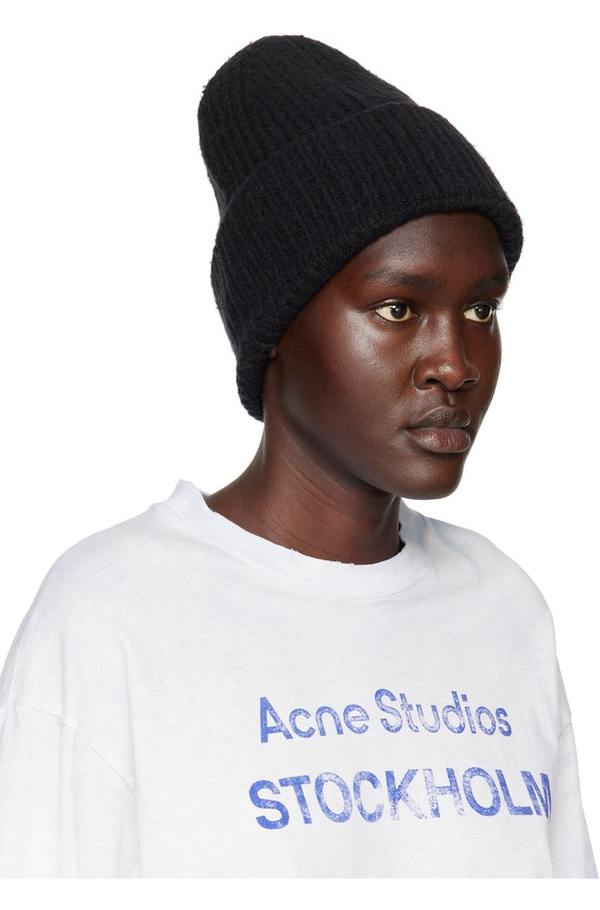 Acne Studios Ribbed Beanie - Black | Garmentory