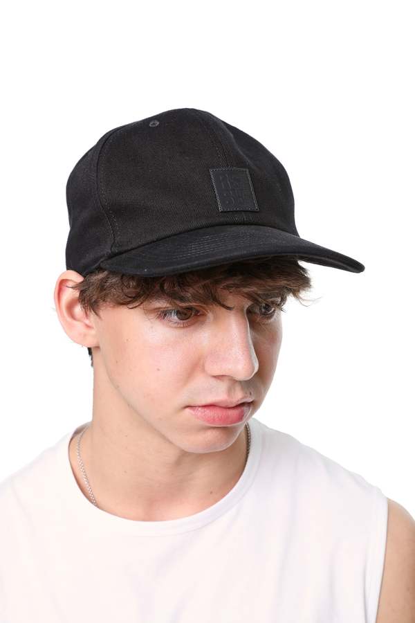 RAF SIMONS Cap with Small Leather Patch | Garmentory