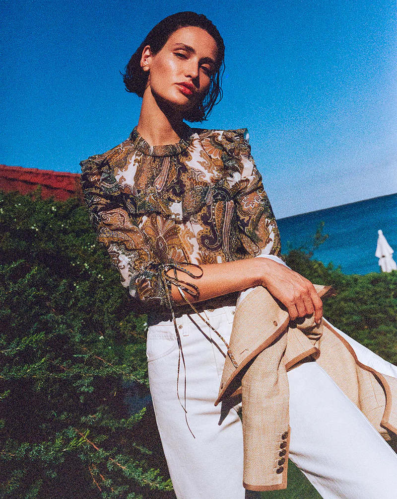 Veronica Beard Howell Blouse - Army Multi Veronica Beard Howell Blouse - Army Multi