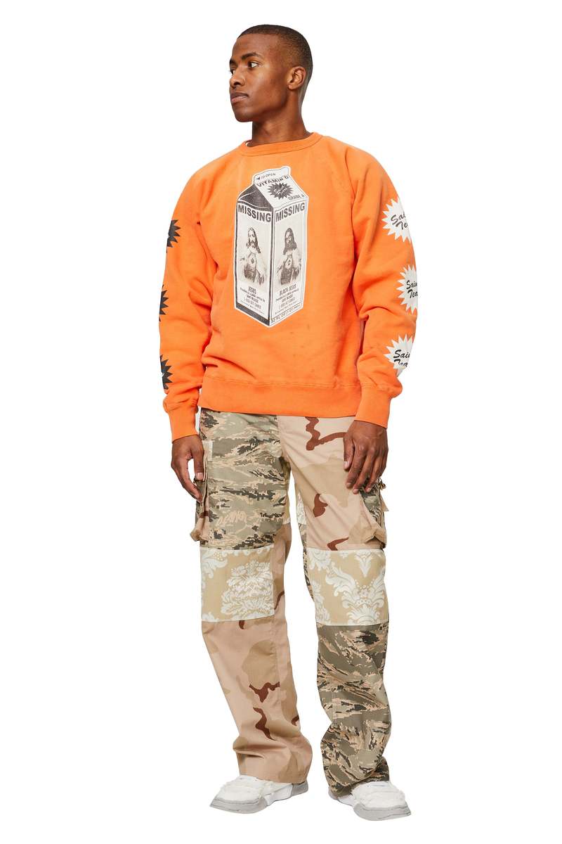 Saint Mxxxxxx × Denim Tears SAINT TEARS オレンジ スウェット XL