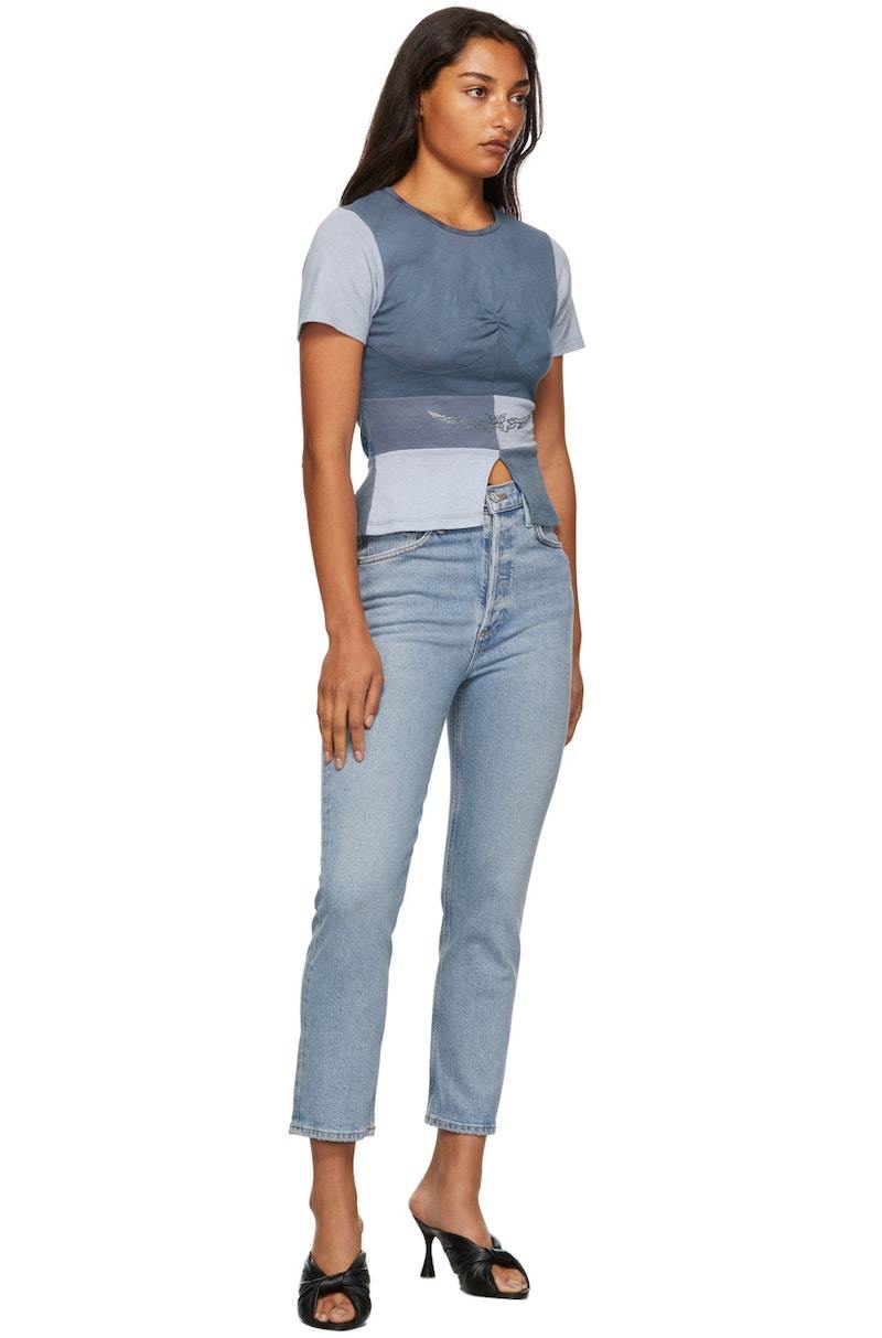 AGOLDE Riley Crop Jeans Shiver Garmentory