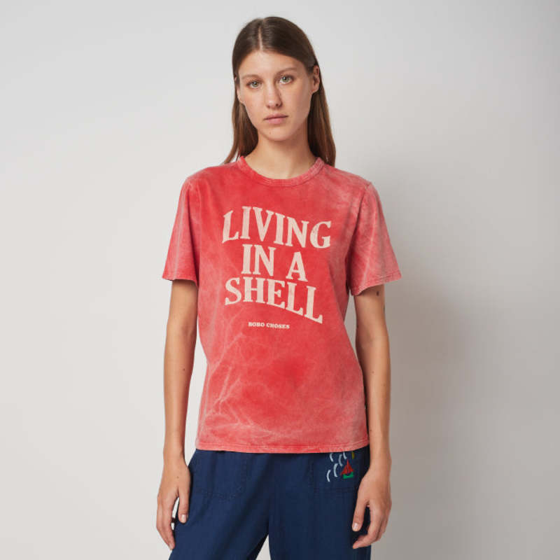 Bobo Choses Womens Living In A Shell T Shirt - Red