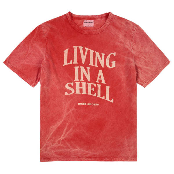 Bobo Choses Womens Living In A Shell T Shirt - Red