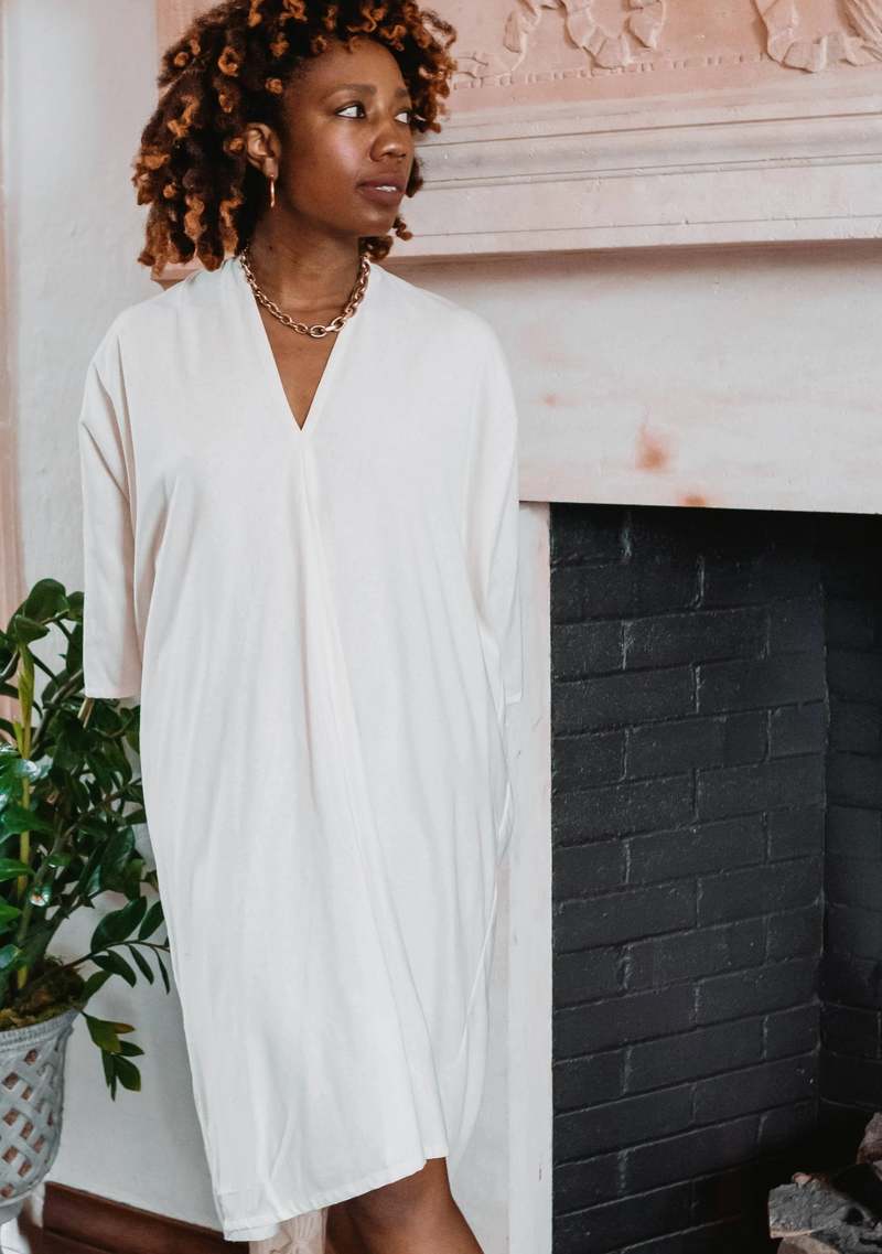 Miranda Bennett Silk Noil Muse Dress - Natural Miranda Bennett Silk Noil Muse Dress - Natural