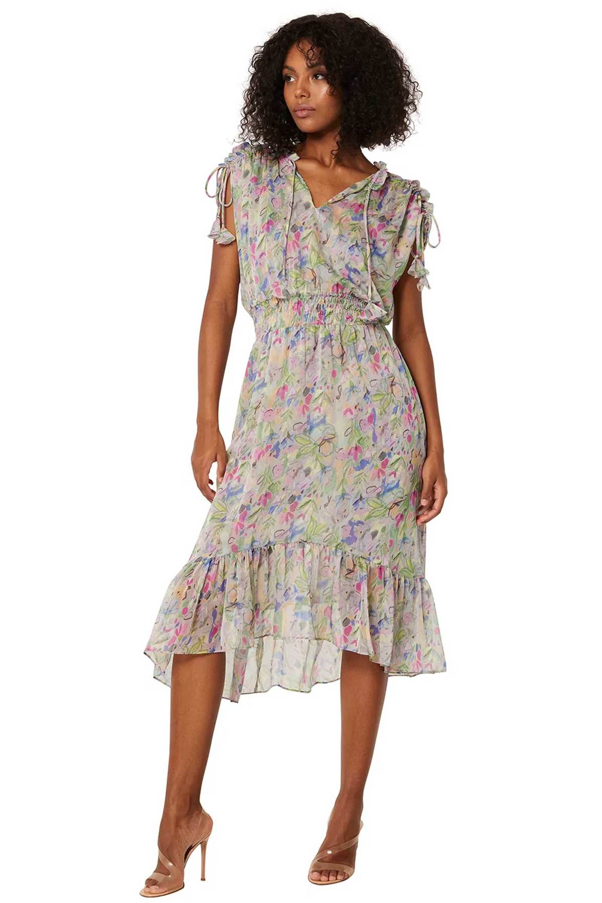 Misa Anais Short Sleeve Dress - Pastel Abstract | Garmentory