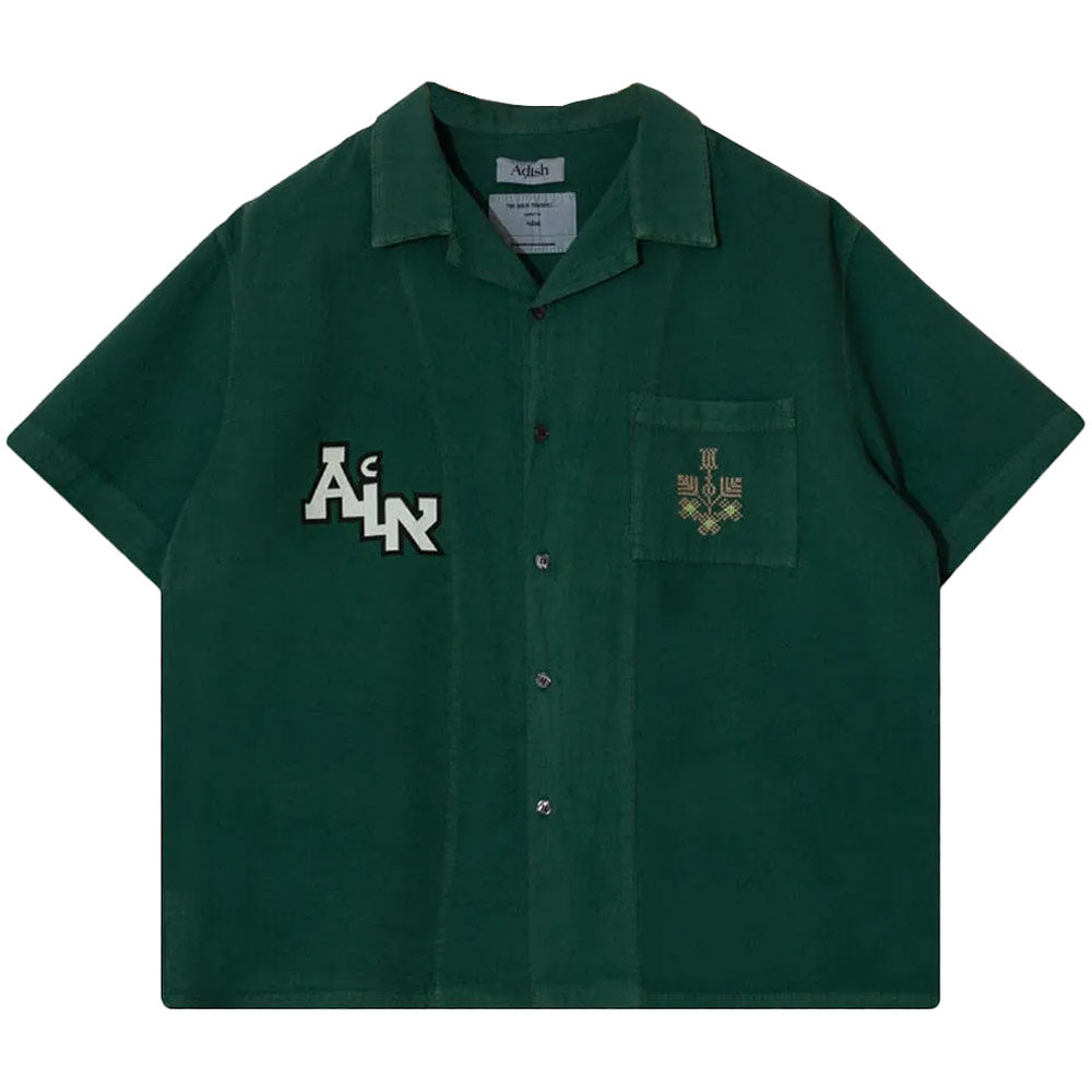 Adish Inoue Brothers Garment Dyed S/S Button Up Shirt - Green 