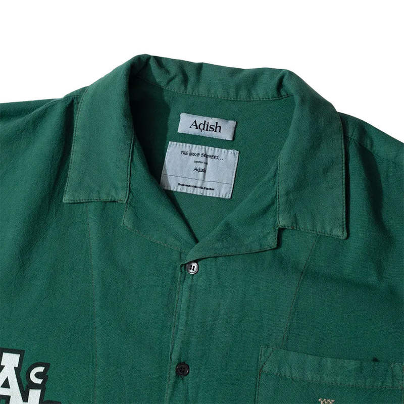 Adish Inoue Brothers Garment Dyed S/S Button Up Shirt - Green 