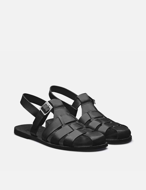Grenson Quincy Sandal Leather Sandal - Black | Garmentory display picture 1
