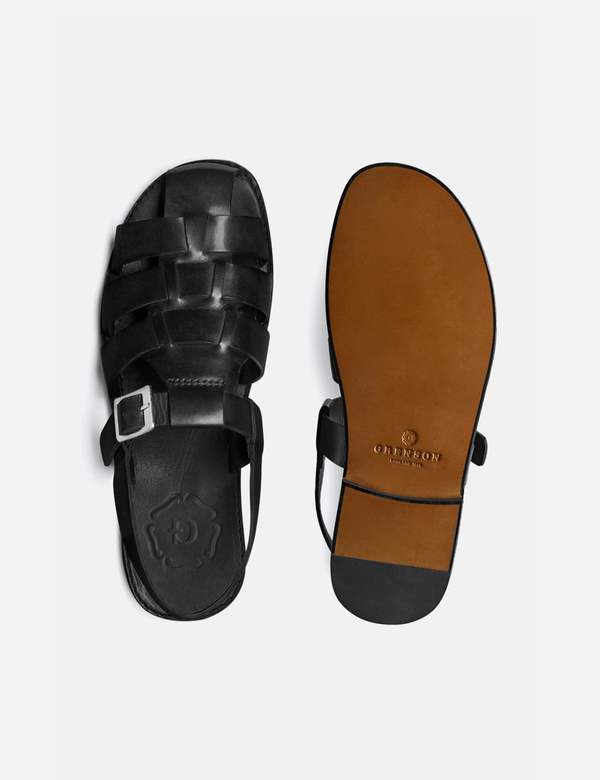 Grenson Quincy Sandal Leather Sandal - Black | Garmentory display picture 2