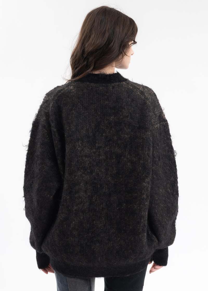 Children of the discordance 7G 2TONE CARDIGAN - BLACK | Garmentory