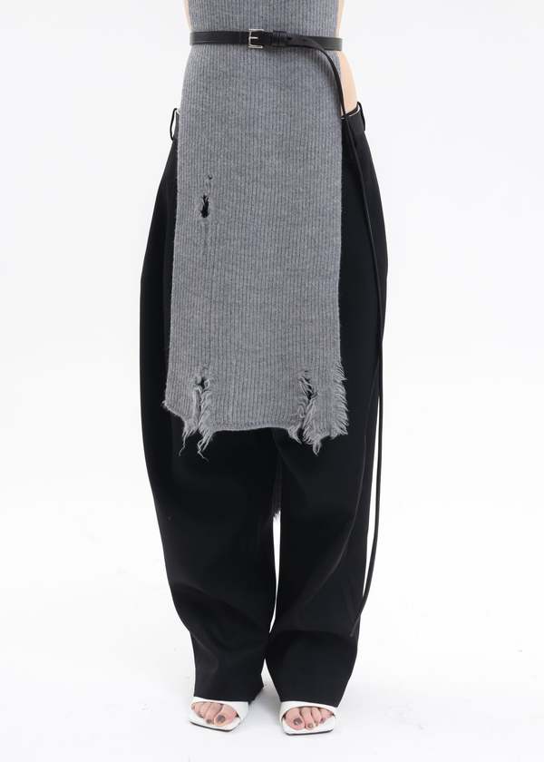 【HED MAYNER】ELONGATED BELT ブラック Hed Mayner ELONGATED BELT - BLACK | Garmentory