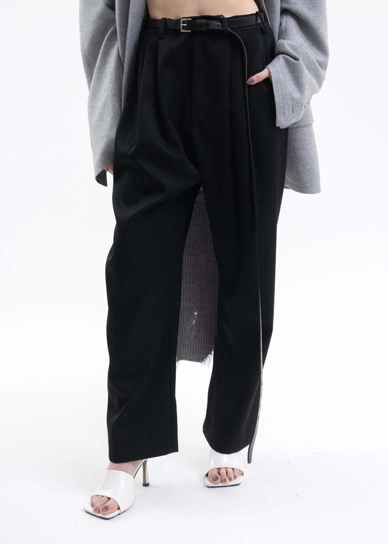 Hed Mayner ELONGATED BELT - BLACK | Garmentory