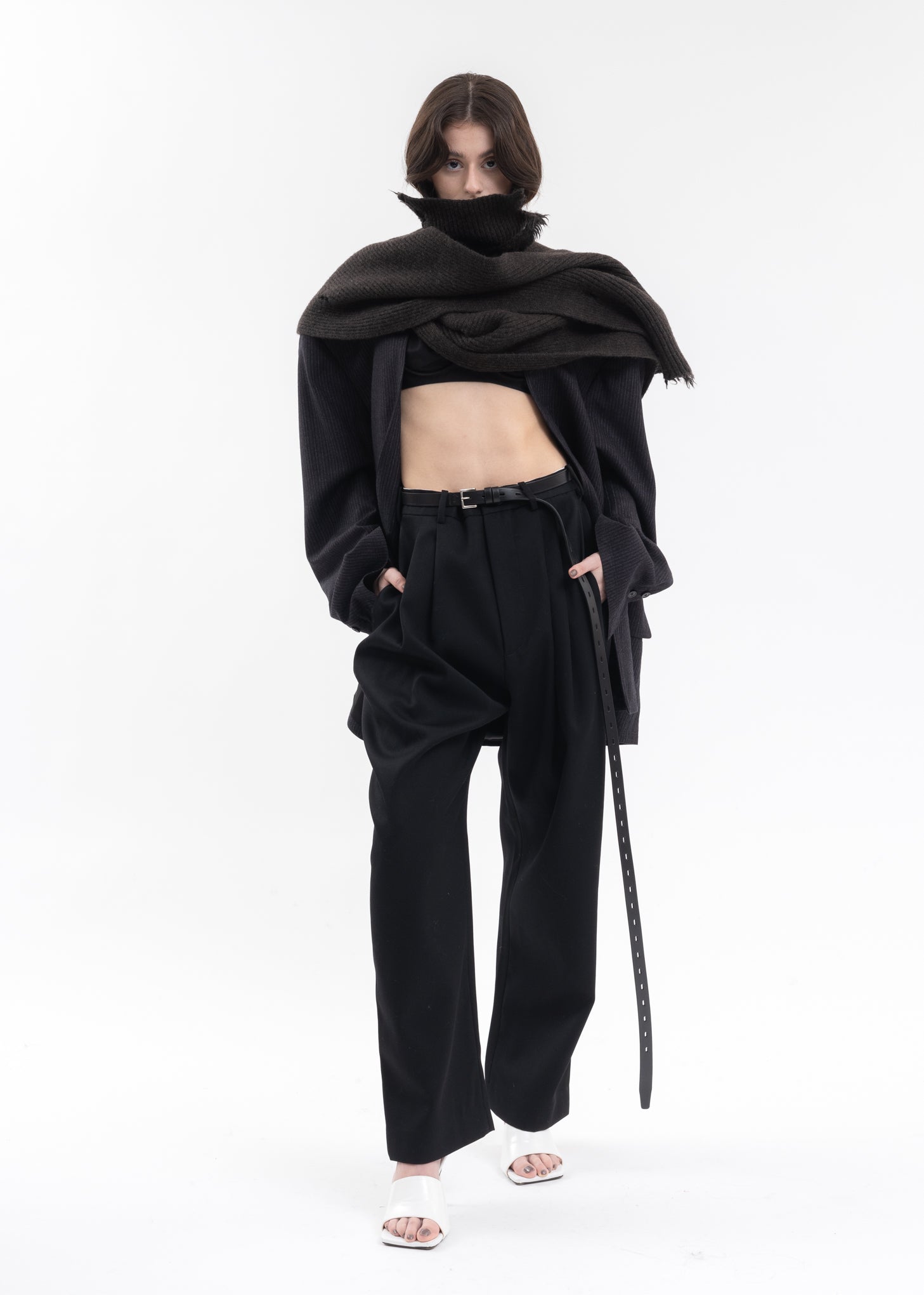 【HED MAYNER】ELONGATED BELT ブラック Hed Mayner ELONGATED BELT - BLACK | Garmentory
