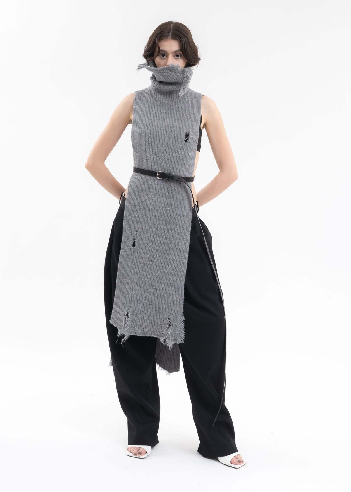 Hed Mayner ELONGATED BELT - BLACK | Garmentory