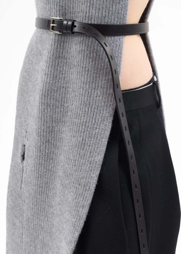 【HED MAYNER】ELONGATED BELT ブラック Hed Mayner ELONGATED BELT - BLACK | Garmentory