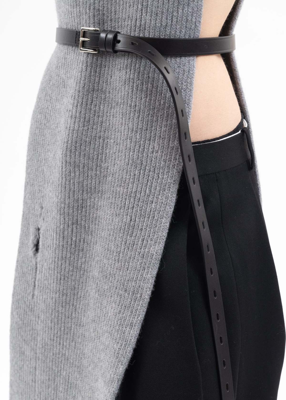 Hed Mayner ELONGATED BELT - BLACK | Garmentory