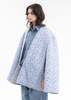 Hed Mayner FLOWERS REVERSIBLE QUILTED CROPPED COAT - LIGHT BLUE/ECRU - Thumbnail 5