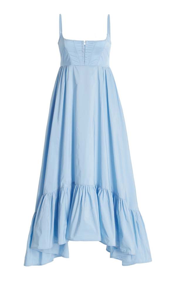 anna october asymmetric cotton blend maxi dress Women's Hilary Dress, Pink | Size: Large 12) / XL (14 Anna Floral Button-Down Maxi Dress