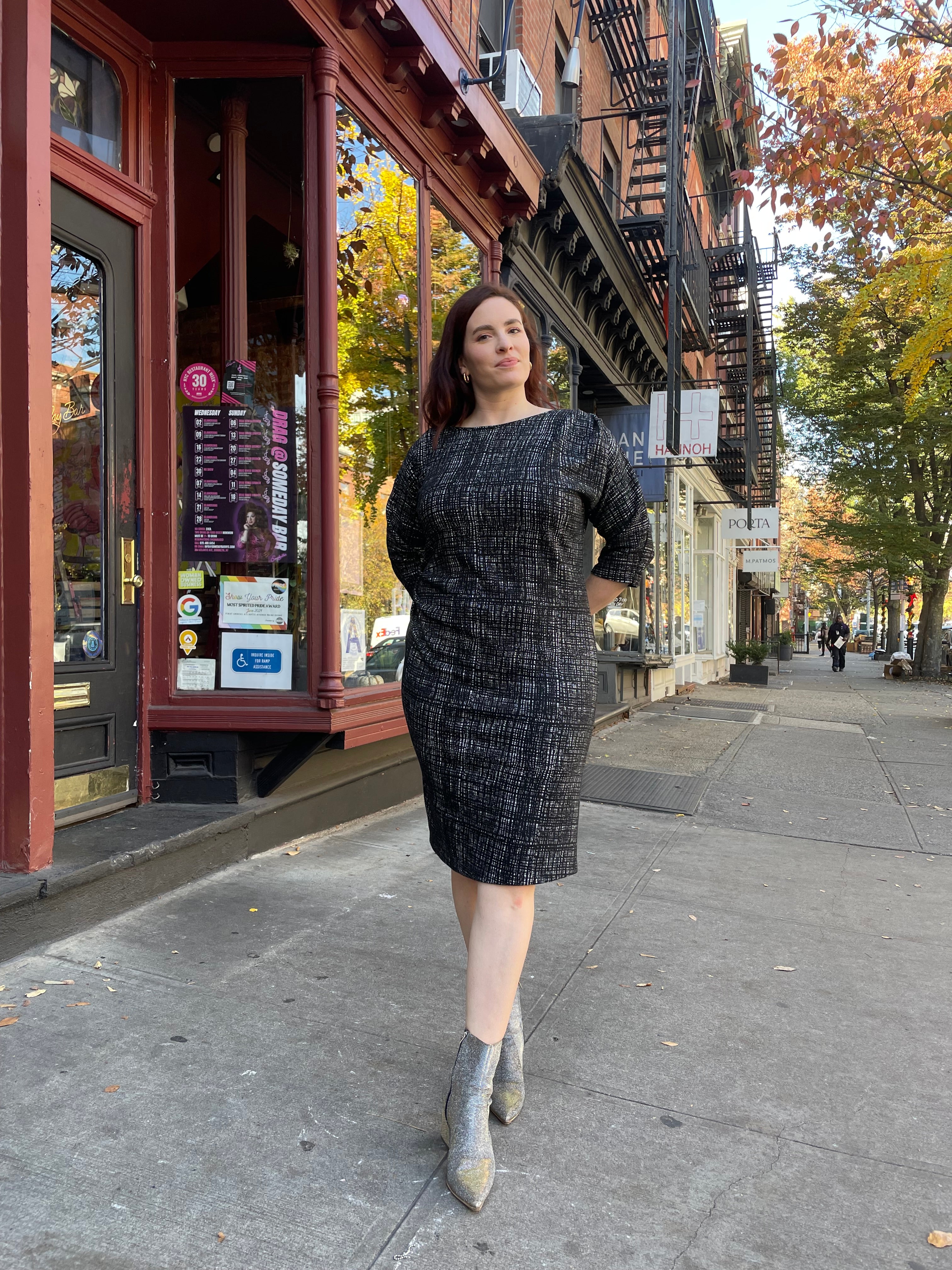 Tuc Dress - Black/White - XS (RESALE ITEM) | Garmentory