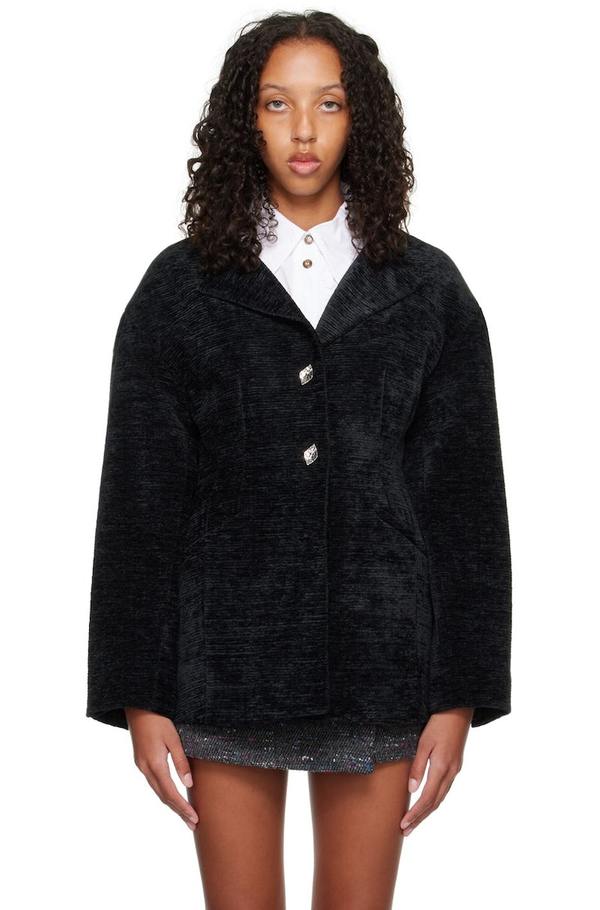 Ganni Fitted Blazer - Black | Garmentory