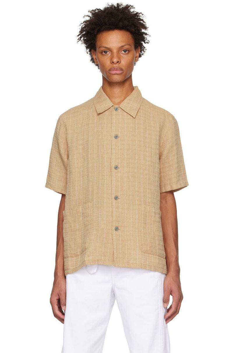 Our Legacy Elder Shirt - Oat Texan Pinstripe | Garmentory