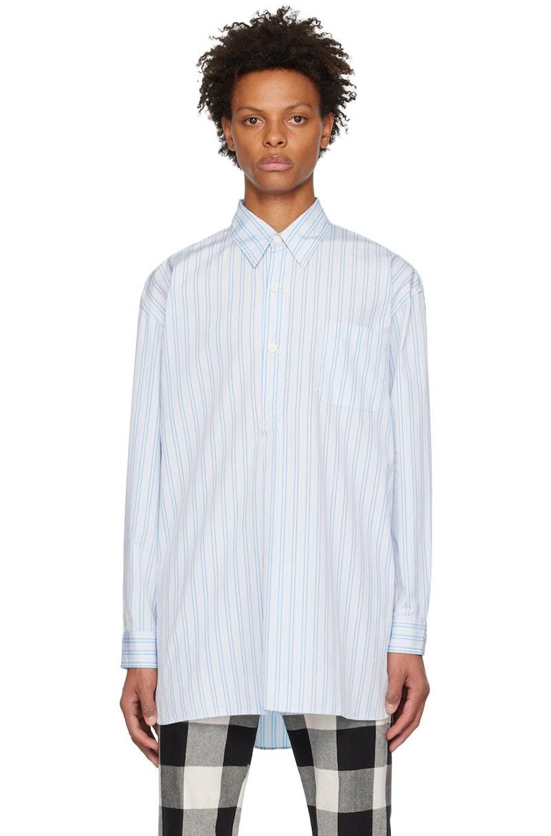 OUR LEGACY POPOVER SHIRT レースシャツ 46 Our Legacy Popover Shirt - Blue | Garmentory