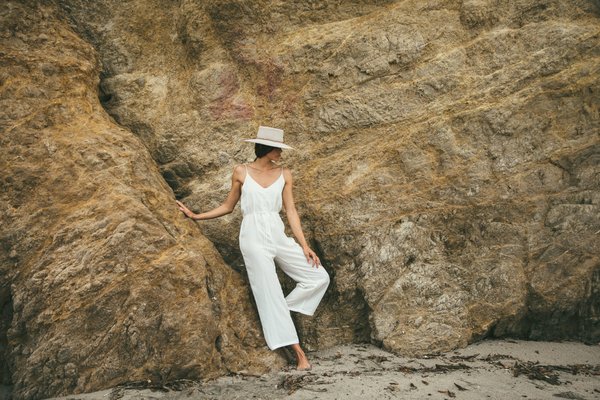 Ozma Cypress Playsuit in Cupro