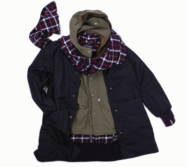 Engineered Garments Liner Jacket/Melton - Dark Navy PC Poplin