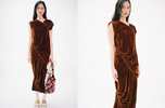 Baserange Ocular Rossia Dress - Rust Brown - Thumbnail 6