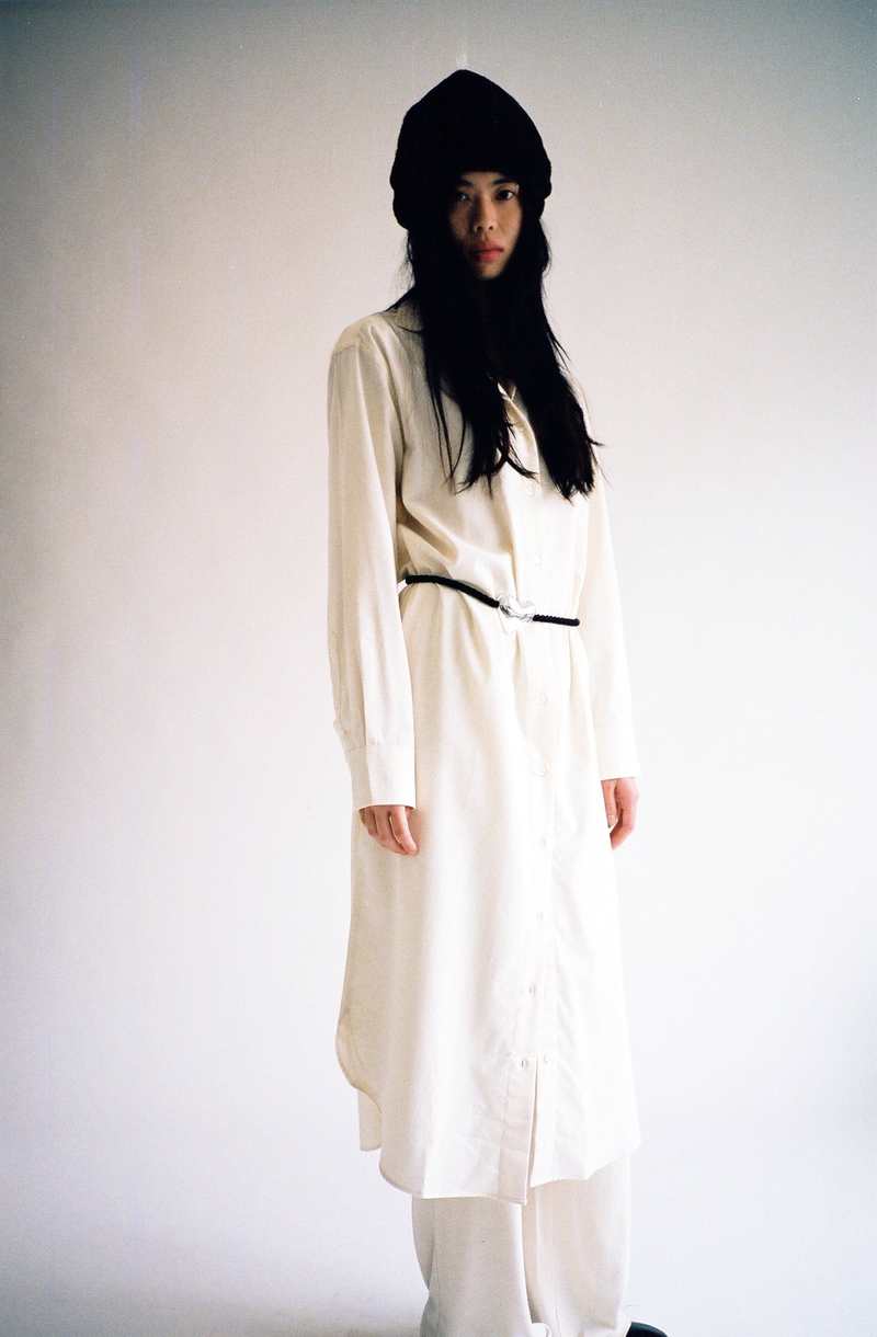 Baserange Undyed Ole Shirt Dress - White