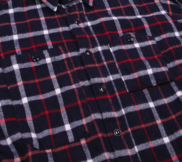 Engineered Garments Work Shirt - Navy/White Plaid Flannel Engineered Garments Work Shirt - Navy/White Plaid Flannel