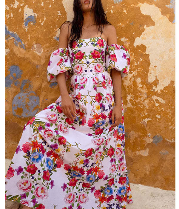 chinese dress ladies THE JORDAN MAXI DRESS– NAVY & WHITE – Juliet main image 1